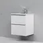 Тумба з умивальником AM.PM X-Joy S підвісна 55 см 2 ящики білий MTA-FHX0552WG-WCC0552WG Білий - мініатюра 2