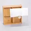 Менажниця бамбукова Yiwu HB-40-2 квадратна з кришкою 22x22x6.5см Бежевий - мініатюра 5