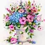 Алмазная вышивка алмазна мозаика на подрамнике Горщик квітів 30*30 см - мініатюра 1