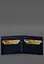 Кожаное портмоне 13.0 зажим синий краст - миниатюра 4