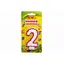 Свічка-цифра з кольоровим контуром і глітером всередині, цифра 2, 4 шт. в упаковці - мініатюра 1