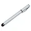 Стилус ємнісний, з кульковою ручкою, металевий, білий. - мініатюра 1