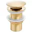 Донний клапан для умивальника Yoka click-clack L.gold без переливу BK.POP-14-BP-GLD, Золотий - мініатюра 1