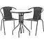 Садові меблі Chomik Bistro стіл та 2 стільці сірий - мініатюра 1
