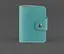 Женский кожаный кард-кейс 7.1 (Книжечка) бирюзовый - миниатюра 1