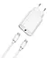 Мережевий зарядний пристрій Wiwu Wi-U001 Type C 20 PD charger set with EU Plug Type C to Type C Білий - мініатюра 1