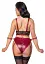 Комплект Cottelli Collection Bra Set Bondage S красный - миниатюра 3