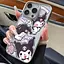 Силиконовый чехол Kuromi (Sanrio) для iPhone 15 Plus - миниатюра 2