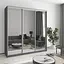 Шафа-купе тридверна MebelStar Комбо AL 3 Дзеркала 200x60x210 см Антрацит (MBS-3392) - мініатюра 1