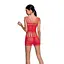Бодистокинг - мини-платье с бабочками Passion BS090 red One size - миниатюра 2