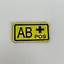 Шеврон на липучці 4 група крові AB + POS ЗСУ 7434 5х2,5 см - мініатюра 1