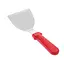 Шпатель скребок лопатка для теста из нержавеющей стали с пластиковой ручкой 25 см, Kitchen Master Красный 85287 - миниатюра 9