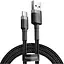 Кабель Baseus Cafule Type-C Cable 2A (3m) gray/black (CATKLF-UG1) - мініатюра 1