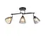 Люстра стельова на 3 плафони 6317-3 (Чорний+Хром) - мініатюра 1