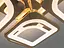 Светодиодная люстра смарт светильник с ИК пультом, 115W, золото - миниатюра 4