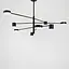 Сучасна чорна LED люстра FLEA з ріжками, що регулюються по осі Line.F DE 31/8 BK - мініатюра 10