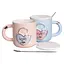 Парні чашки порцелянові Lovers' Lock 400 мл з ложками FM-32 - мініатюра 5