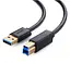 Кабель UGREEN US210 USB 3.0 AM to BM Print Cable 2m (Black）(UGR-10372) - мініатюра 1