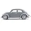 Автомодель Bburago Volkswagen Kafer Beetle 1955, 1:18 серая (18-12029 GY) - миниатюра 2