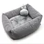 Лежак для собак та котів Zoo-hunt Маркус двосторонній сірий №1 30х40х17 см - мініатюра 1