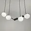 Подвесная люстра в сферических мотивах с 4 плафонами | Ст. 921/4 BK+WT | Line F - миниатюра 5