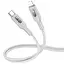 Дата кабель Hoco U120 Transparent explore intelligent power-off PD 27W Type-C to Lightning (1.2m) Gray - мініатюра 2