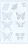 Трафарет багаторазовий універсальний №U10 Метелики 13×20 прозорий 0,5мм Rosa Talent - мініатюра 1