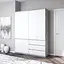 Шкаф для одежды Vays, со штангой и полками, комплект из 2 шкафов R10+R16 Бетон-Белый фасад - миниатюра 1