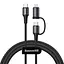 Кабель Baseus Combo twins 2in1 cable Type-C to Type-C/Lightning 1 м (CATLYW-01) - мініатюра 1