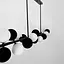 Удлиненная черная люстра HOLLY L с черно-белыми плафонами 120 см | Ст. MJ 191-1120 BK+WT+BK | Line F - миниатюра 6