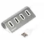 USB-Хаб Maxxter USB 2.0 4хUSB2.0 Silver (HU2A-4P-01) - мініатюра 1