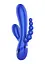 Вібратор Xocoon Triple Love 19 см (синій) - мініатюра 16