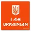 Трафарет для біо-тату I AM UKRAINIAN n064-24*24см, розмір 24 х 24см - мініатюра 1