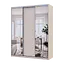 Шкаф купе Doros Сити Лайт Кашемир 1 ДСП/2 зеркала 180х60х225 (80736368) - миниатюра 1