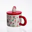 Новогодняя фарфоровая чашка с крышкой Merry Christmas для чая и кофе 350 мл Yiwu CR-1-20 - миниатюра 3