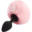 Силіконова анальна пробка М Art of Sex Silicone Bunny Tails Butt plug Pink діаметр 3.5 см - мініатюра 1