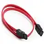 Кабель інтерфейсний TCOM Sata 0.45 м прямий без засувки червоний - мініатюра 1