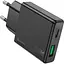 Ультратонкое двухпортовое зарядное устройство Hoco N38 Delgado Type-C 20 Вт и USB-A 18 Вт PD20W/PPS/QC3.0/FCP/AFC Black - миниатюра 8