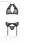 Комплект білизни Passion Satara Set XXL/XXXL red топ пояс для панчіх стрінги - мініатюра 7