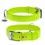 Нашийник для собак шкіряний Waudog Glamour з QR-паспортом без прикрас XL Ш 35 мм Д 46-60 см салатовий - мініатюра 1