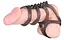 Насадка на пенис Bad Kitty Naughty Toys Cock And Ball Ring 6.5 см черный - миниатюра 4