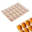 Форма силиконовая для выпечки печенья Мадлен на 18 ракушек 32х24х1.4 см C380, Kitchen Master Бежевый 87169 - миниатюра 1