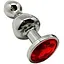 Металлическая анальная пробка Wooomy Lollypop Double Ball Metal Plug Red S - миниатюра 1