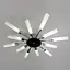 Потолочная люстра в форме солнечных лучей на 12 плафонов G9 Ø 69х8 см Line F | Ст. 1276/12 CH - миниатюра 6