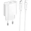 Мережевий зарядний пристрій з кабелем Hoco C109A(PD20W) Fighter single port PD20W charger set(C to iP) білий - мініатюра 1