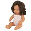Лялька-пупс анатомічна Miniland дівчинка-шатенка, в білизні, 38 см (31180) - мініатюра 1