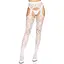 Ажурные колготки с сердечками Leg Avenue Heart White, One Size, имитация чулок - миниатюра 1