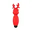 Вибратор для клитора Erospace Sweet Play Mini Reindeer Vibrator A10 8.8 см красный - миниатюра 3