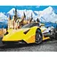 Картина за номерами Lamborghini біля замку Brushme 40x50 см кольорова 000221290 - мініатюра 1
