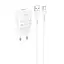 Адаптер питания сетевой HOCO C96A 1*USB-A 2.1 A белый набор с кабелем Type-C - миниатюра 2